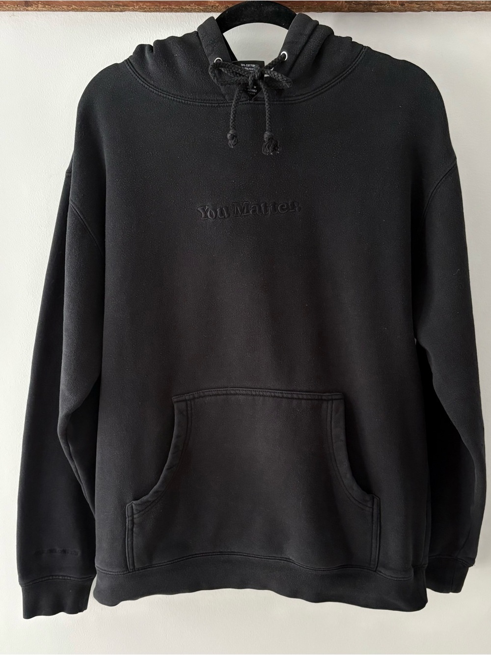 You Matter Demetrius Harmon—Black Heavyweight Embroidered Hoodie (Unisex, Med)